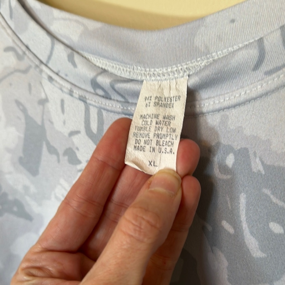 Light Gray Patterned Long Sleeve Top - image 2